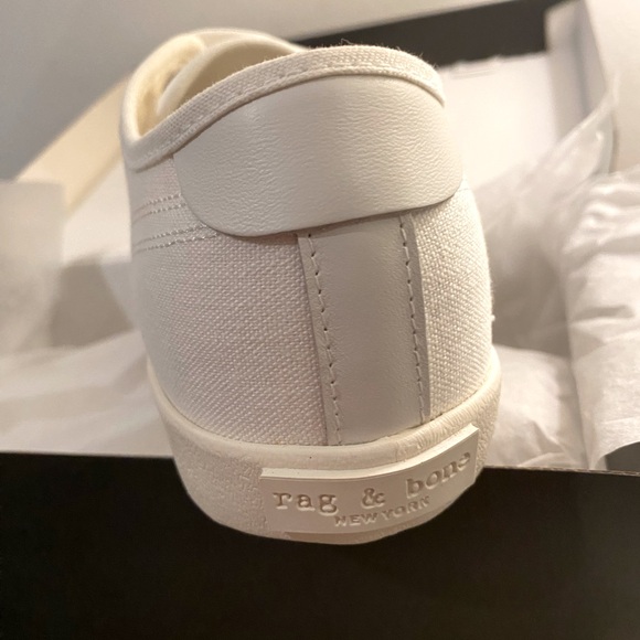 NIB [rag & bone] Retro Court Athletic Tennis Shoe Sneakers White Women’s Sz 9.0 - Picture 4 of 11